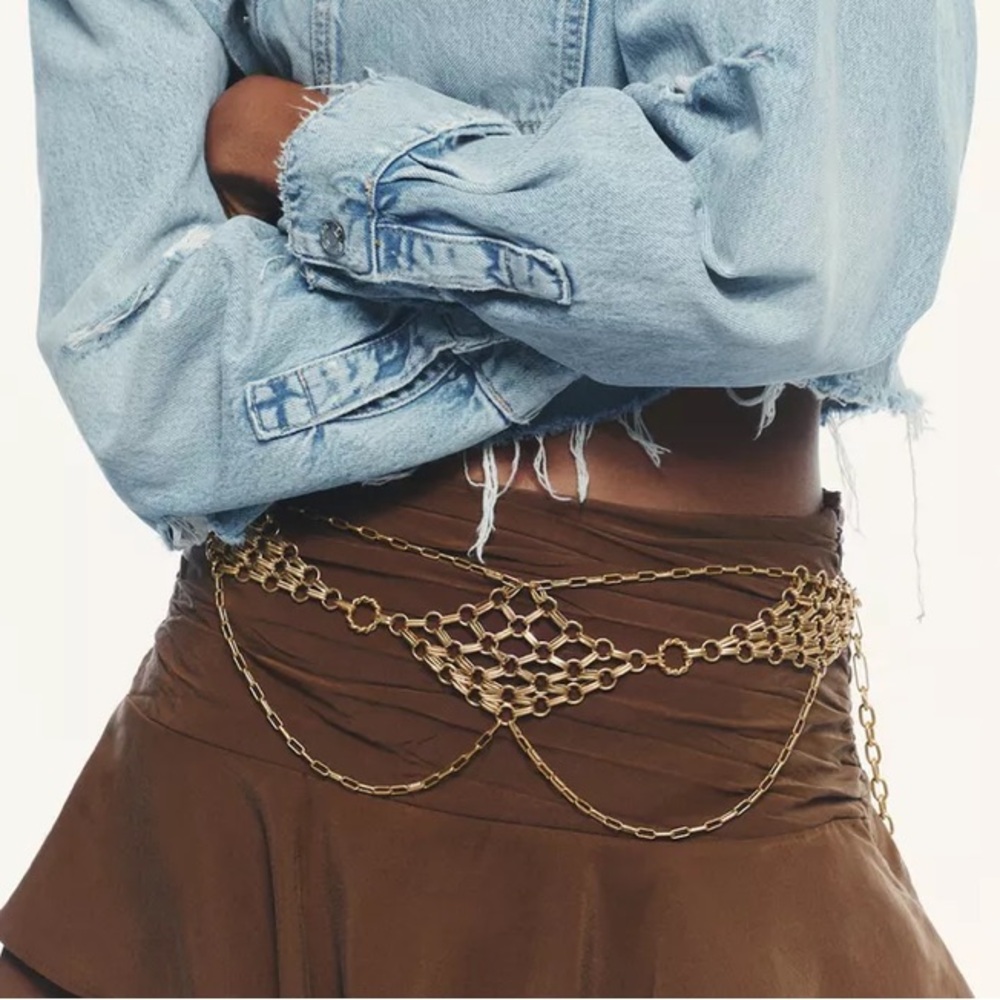 Zara Gold Chain Waist Belt
